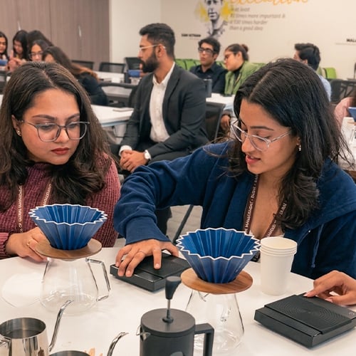 MGLuxM Hospitality Business Leadership Workshop with Bili Hu, Coffee Founder, and Bharat Singhal at SP Jain Globa