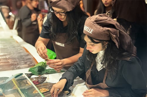SP Jain Global MGLuxM and HBL students exploring the art of gourmet chocolate making at Fabelle, ITC Maratha Inside image 5